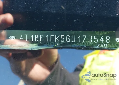 2016 Toyota Camry Se из США, поврежденный, VIN 4T1BF1FK5GU173548